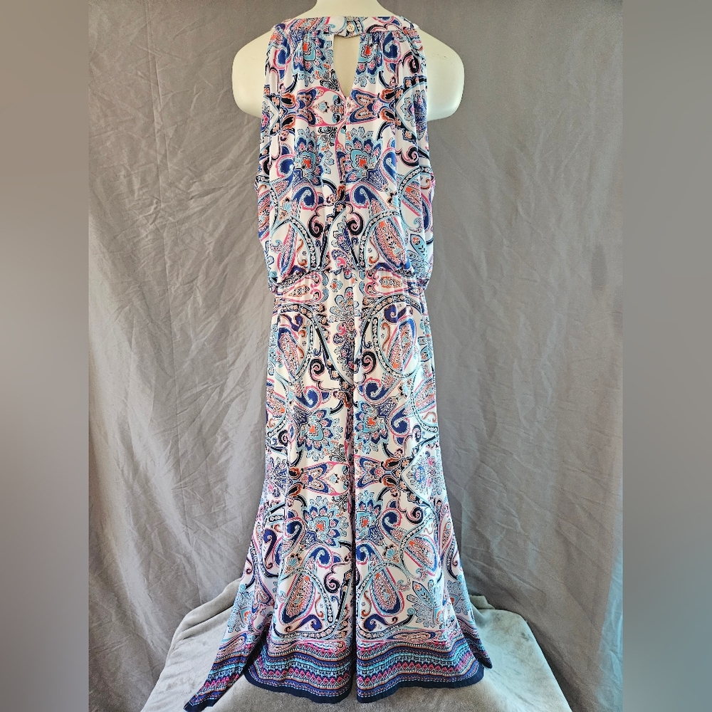 Ruby Rd. Cinched Sleeveless Paisley Dress - Picture 10 of 12